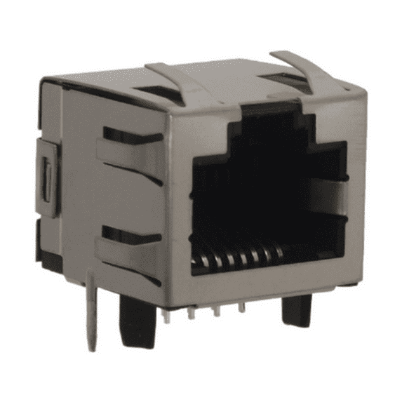 1-406541-1 Jack Modular Connector 8p8c (RJ45, Ethernet) 90° Angle (Right) Shielded, EMI Finger Cat5