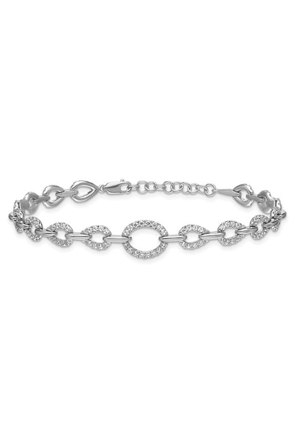 1.42 Carat (Ctw SI1, G-H) Lab-Grown Diamond Bracelet in 14K White Gold for Women
