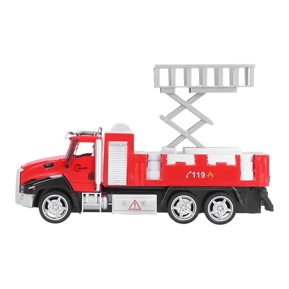 1:42 Toy Car Fire Fighting Truck Model Simulation Alloy Pull Back Vehicle Model