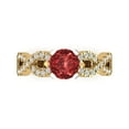 thumbnail image 1 of Clara Pucci 14K Yellow/White Gold 1.42ct Garnet Solitaire with Accents Ring, 1 of 8