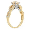 thumbnail image 1 of 1.42 ct Round Cut Natural Morganite Solitaire with Accents Engagement Ring for Women in 18K Yellow/White Gold, 1 of 2