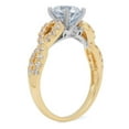 thumbnail image 1 of 1.42 ct Round Cut Natural Sky Blue Topaz Solitaire with Accents Engagement Ring for Women in 14K Yellow/White Gold, 1 of 2