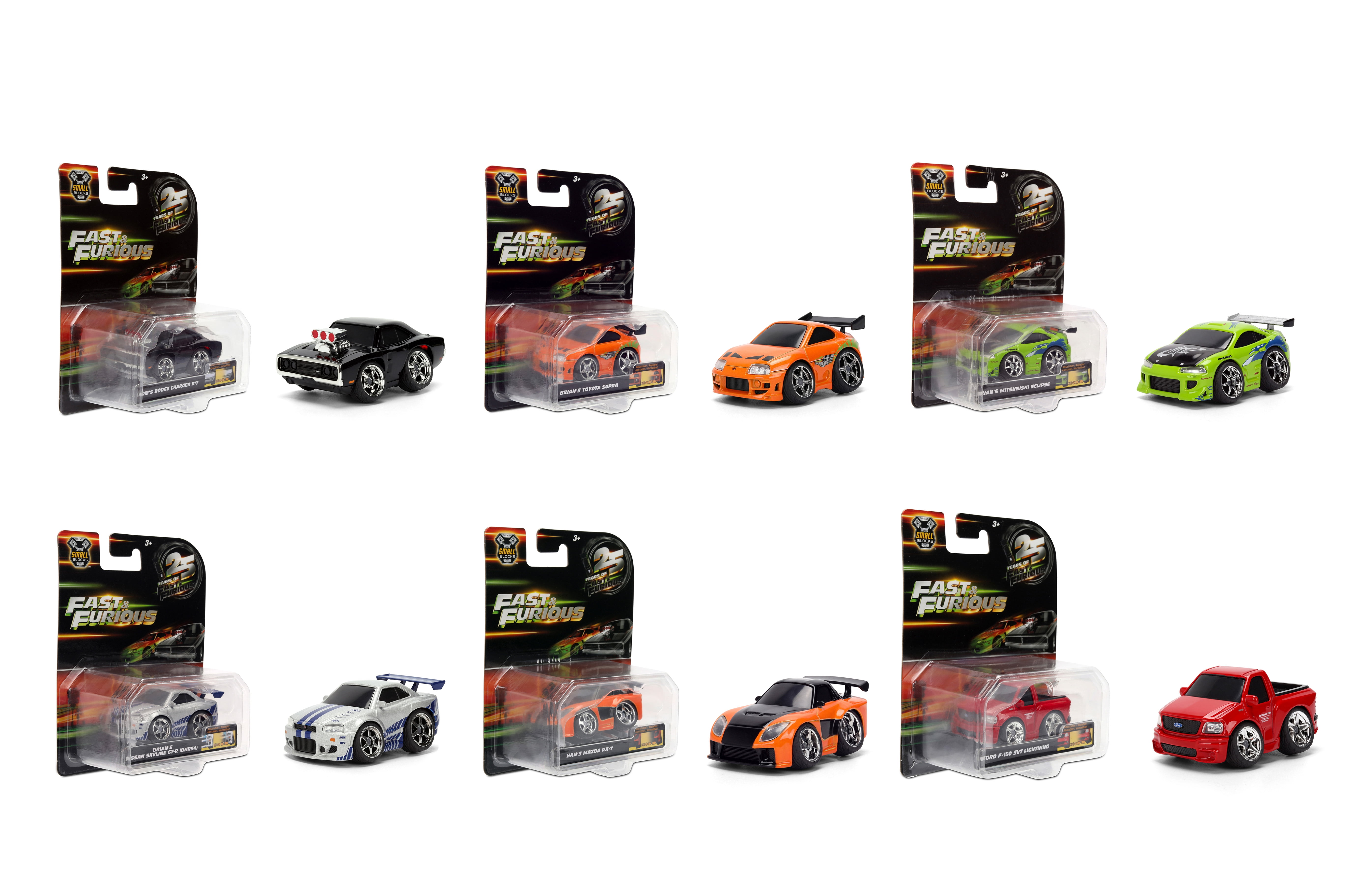 Jada Toys Fast & Furious 1:43 Small Blocks, Stylized Die-Cast