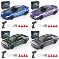 thumbnail image 1 of 1/43 Mini RC Drift Racing Car, 2.4GHz Full-Proportional 4WD Electric Drift Toy with LED Lights, 15 KM/H Speed, USB Charging – Indoor Desk Racing Fun for Teens & Adults -RTR Version/4 Set, 1 of 9