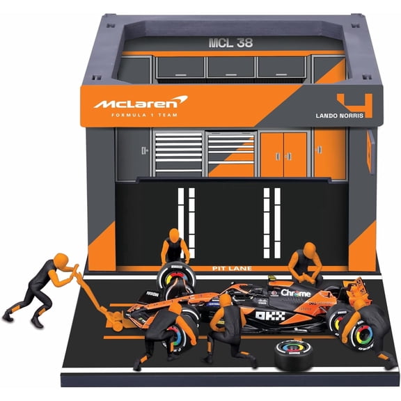 Bburago 1:43 2024 Race McLaren MCL38 Pit Pass, Norris #4