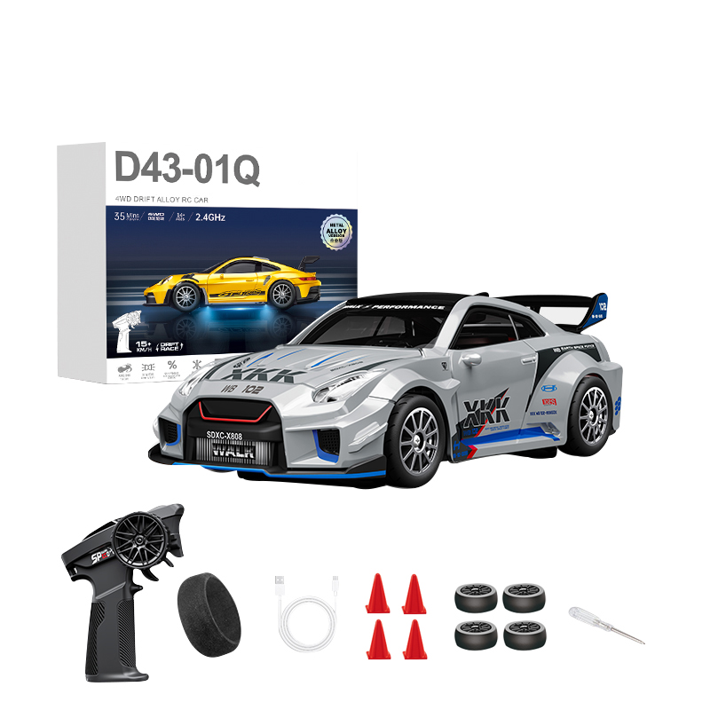 1/43 Scale Alloy Body RC Drift Car with Dual Drift/Race Modes, 2.4