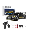 thumbnail image 1 of 1/43 Scale Alloy Body RC Drift Car with Dual Drift/Race Modes, 2.4G 4WD RC Racing Car with LED Lights & Adjustable Gyro, Desk Racer Model for Enthusiasts, 1 of 5
