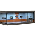 thumbnail image 1 of 1:43 Scale Diorama Car Garage Model with LED Lighting Car Display Case for Diecast Car Models, Realistic Parking Lot Scene with Acrylic Dust Cover Collection Toys, 1 of 5