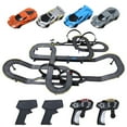 thumbnail image 1 of 1:43 Scale Electric Slot Car Racing Set - 82" Long Track with High-Speed Cars, Banked Turns & Dual Rings, Expandable Design for 8+ Years Old (210x170cm), 1 of 7