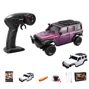1/43 Scale Full Proportional RC Crawler Truck with APP Control, 4WD Off-Road Vehicle, Dual Interchangeable Body Shells & LED Lights, Collectible Gift for Adults