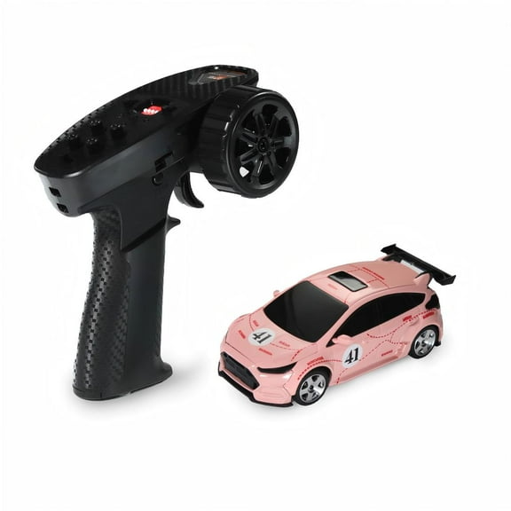 1/43 Scale Mini Drift RC Car, 4WD Remote Control Car Model with Racing & Drifting Dual Mode, 4GHz Full-Proportional RC Racing Vehicle with LED Light Kit & Quick-Release Shell (RTR Version)