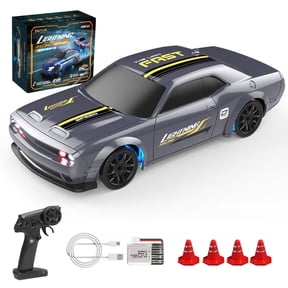 1/43 Scale RC Drift Car 2.4GHz Full-Proportional Mini Electric Racing Car with LED Lights, 15KM/H 4WD Ready to Run Hobby Grade Model for Adults