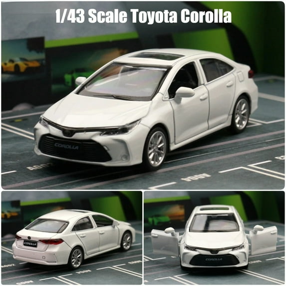 1/43 Toyota Corolla Hybrid Toy Car For Children Diecast Metal 1:43 Miniature Model Pull Back Educational Collection Gift Boys