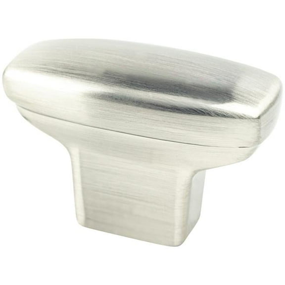 1.43 in. Transitional Advantage One Rectangle Knob, Brushed Nickel