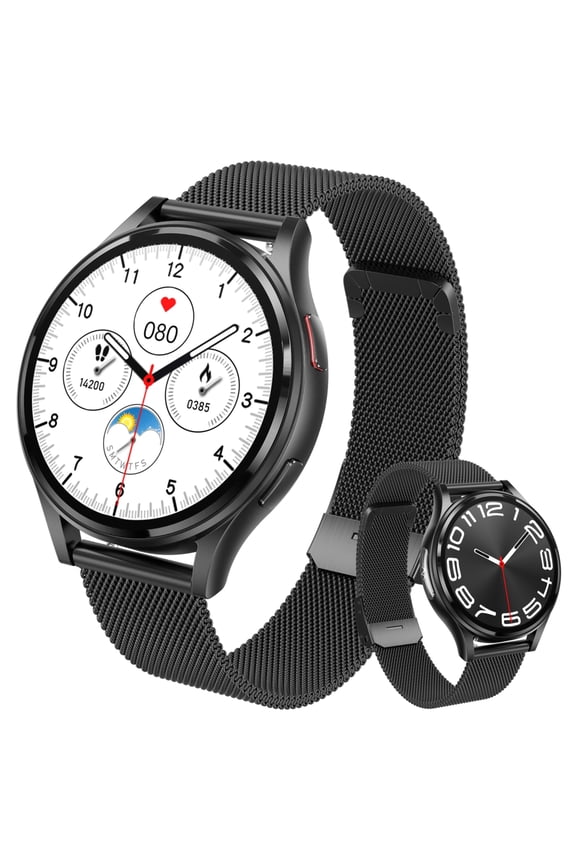 1.43-inch AMOLED Smart Watch Wireless Tracking Weather Forecast Voice Assistant Emergency Call Magnetic Charging Fashion Electronic Wristwatch Practical Technology Gift for Men Women Daily Life