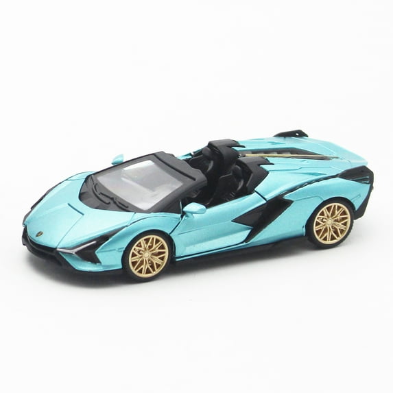 1:43 scale Lamborghini Lightning alloy simulation car model creative ornament toy, pull back can open the car door