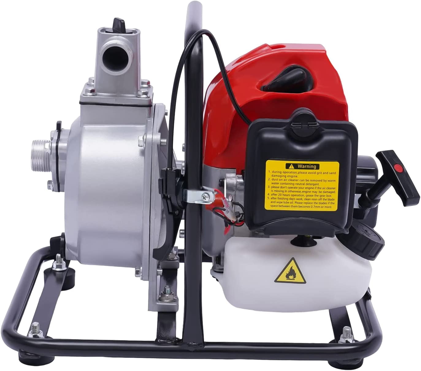 Portable Gasoline Water Transfer Pump – 43cc 2-Stroke 2HP Engine, 1" Inlet/Outlet, 8m³/h Flow, For Pool, Irrigation, Landscaping