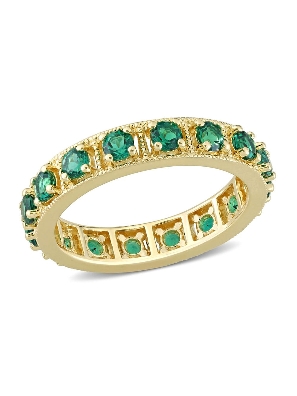 Emerald eternity ring yellow gold 18ct discount