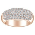 thumbnail image 1 of AFFY 1.44 Carat (Ctw) Round Shape White Natural Diamond Anniversary Wedding Band Ring In 14k Solid Rose Gold Ring Size-5, 1 of 1