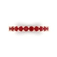 thumbnail image 1 of 1.44 ctw Wedding Band for Women - 14K Rose Gold Simulated Ruby Stackable Eternity Ring, 1 of 6