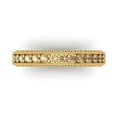thumbnail image 1 of 1.44 ctw Wedding Band for Women - 14K Yellow Gold Yellow Moissanite Stackable Eternity Ring, 1 of 6