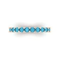 thumbnail image 1 of 1.44 ctw Wedding Band for Women - 18K Rose Gold Simulated Turquoise Stackable Eternity Ring, 1 of 6