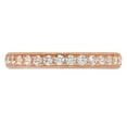 thumbnail image 1 of 1.44 ctw Wedding Band for Women - 18K Rose Gold White Sapphire Stackable Eternity Ring, 1 of 5