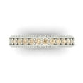 thumbnail image 1 of 1.44 ctw Wedding Band for Women - 18K White Gold Natural Morganite Stackable Eternity Ring, 1 of 6