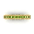 thumbnail image 1 of 1.44 ctw Wedding Band for Women - 18K Yellow Gold Natural Peridot Stackable Eternity Ring, 1 of 6