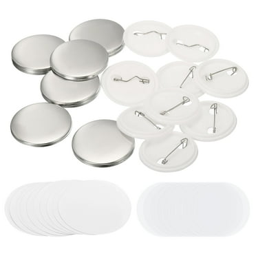 1.44inch Blank Button Making Supplies,50Pcs Round Badge Parts for Button Maker Machine