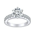 thumbnail image 1 of AFFY 1.45 Carat (Cttw) Round Shape White Natural Diamond Solitaire Engagement Ring In 14k Solid White Gold Ring Size-10, 1 of 1