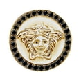 thumbnail image 1 of AFFY 1.45 Carat Round Black Natural Diamond Men's Anniversary Medusa Ring 14k Yellow Gold Over Sterling Silver Ring Size-13.5, 1 of 1