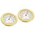thumbnail image 1 of 1.46" Mini Indoor Outdoor Thermometer Celsius/ Fahrenheit Temperature Monitor, Gold 2 Pack, 1 of 5