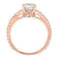 thumbnail image 1 of 1.465 ct Round Cut Moissanite Solitaire with Accents Engagement Ring for Women in 18K Rose Gold, 1 of 2