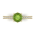 thumbnail image 1 of Clara Pucci 14K Yellow Gold 1.47ct Peridot Solitaire with Accents Ring, 1 of 8