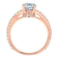 thumbnail image 1 of 1.465 ct Round Cut Natural Sky Blue Topaz Solitaire with Accents Engagement Ring for Women in 14K Rose Gold, 1 of 2