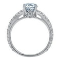 thumbnail image 1 of 1.465 ct Round Cut Simulated Blue Diamond Solitaire with Accents Engagement Ring for Women in 14K White Gold, 1 of 2
