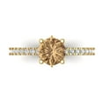 thumbnail image 1 of Clara Pucci 14K Yellow Gold 1.47ct Champagne Solitaire with Accents Ring, 1 of 8