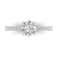 thumbnail image 1 of Clara Pucci 14K White Gold 1.47ct WhiteSapphire Solitaire with Accents Ring, 1 of 8