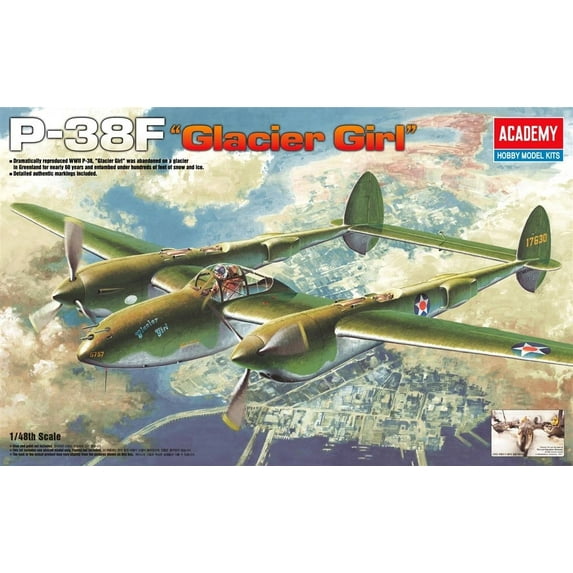 Academy Hobby P-38F Glacier Girl (WWII) New