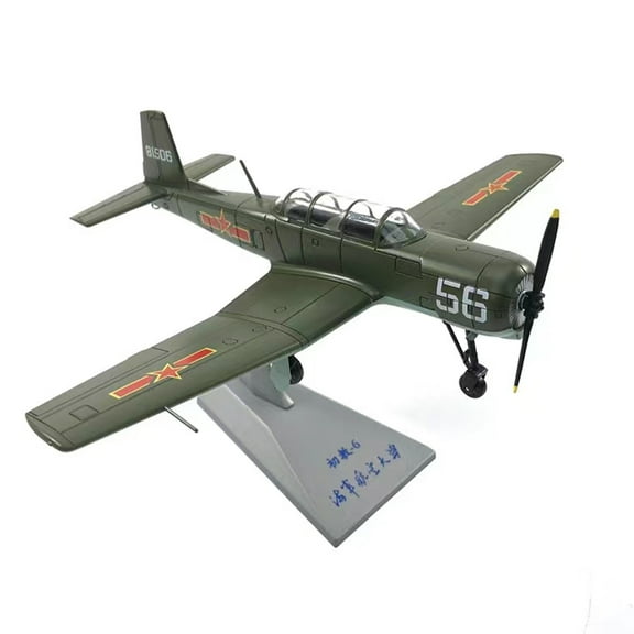 1:48 Alloy Nanchang CJ6/PT-6 Training Aircraft Model Simulation Aviation Science Exhibition