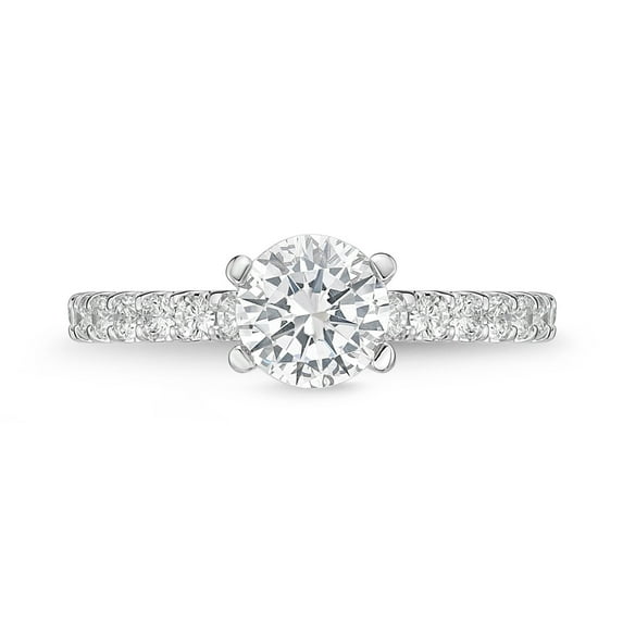 1.48 Ct Solitaire Round Real Moissanite Engagement Rings for her Solid 950 Platinum
