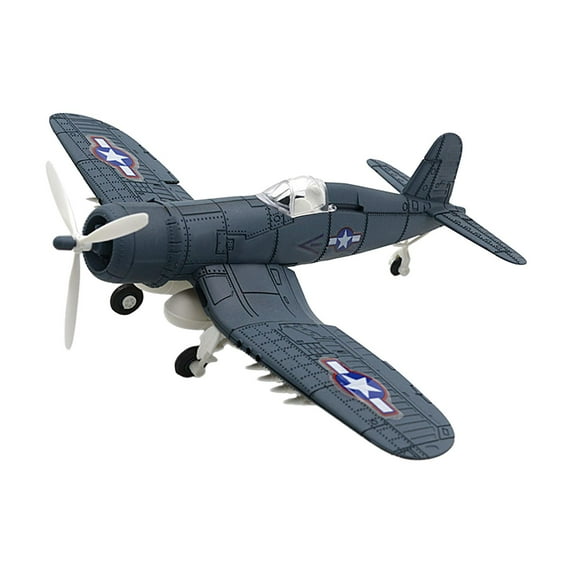 1:48 Fighter Building Kits DIY Airplane Handcrafts Boy Toys Collection Plane Assemble Desk Decoration Ornament Aircraft Model navy blue