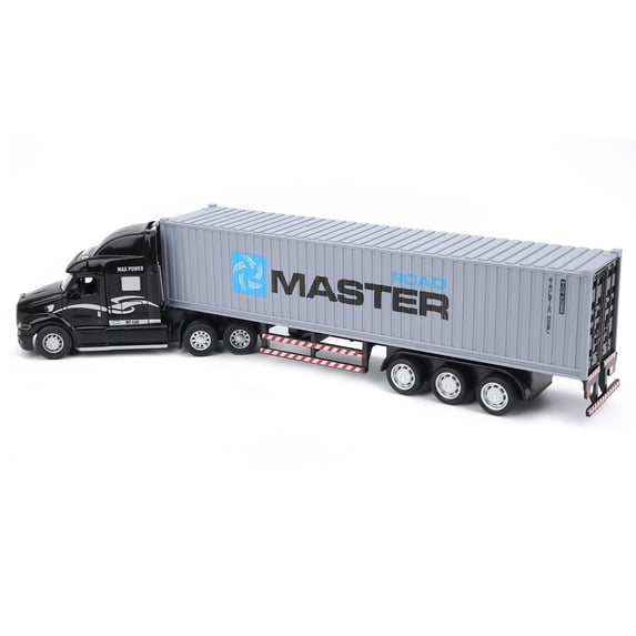 1:48 Scale Alloy Pull Back Container Truck Model Toy with Lights Sound