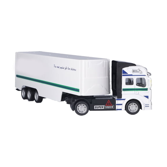 1:48 Scale Semi Truck Toy Pull Back Container Transport Vehicle Model, Diecast Alloy Construction Truck Toys for Kids Toddlers, 14.5 x 4.7 x 2.7 Inches / 37 x 12 x 7 cm