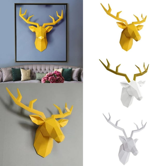 1.48lb Low Budget Choice Fall Decoration Hangs! Deer Head Wall Art