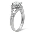 thumbnail image 1 of 1.49 ct Heart Cut White Sapphire Halo Engagement Ring for Women in 14K White Gold, 1 of 2
