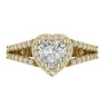 thumbnail image 1 of Clara Pucci 14K Yellow Gold 1.49ct WhiteSapphire Halo Ring for Women, 1 of 8