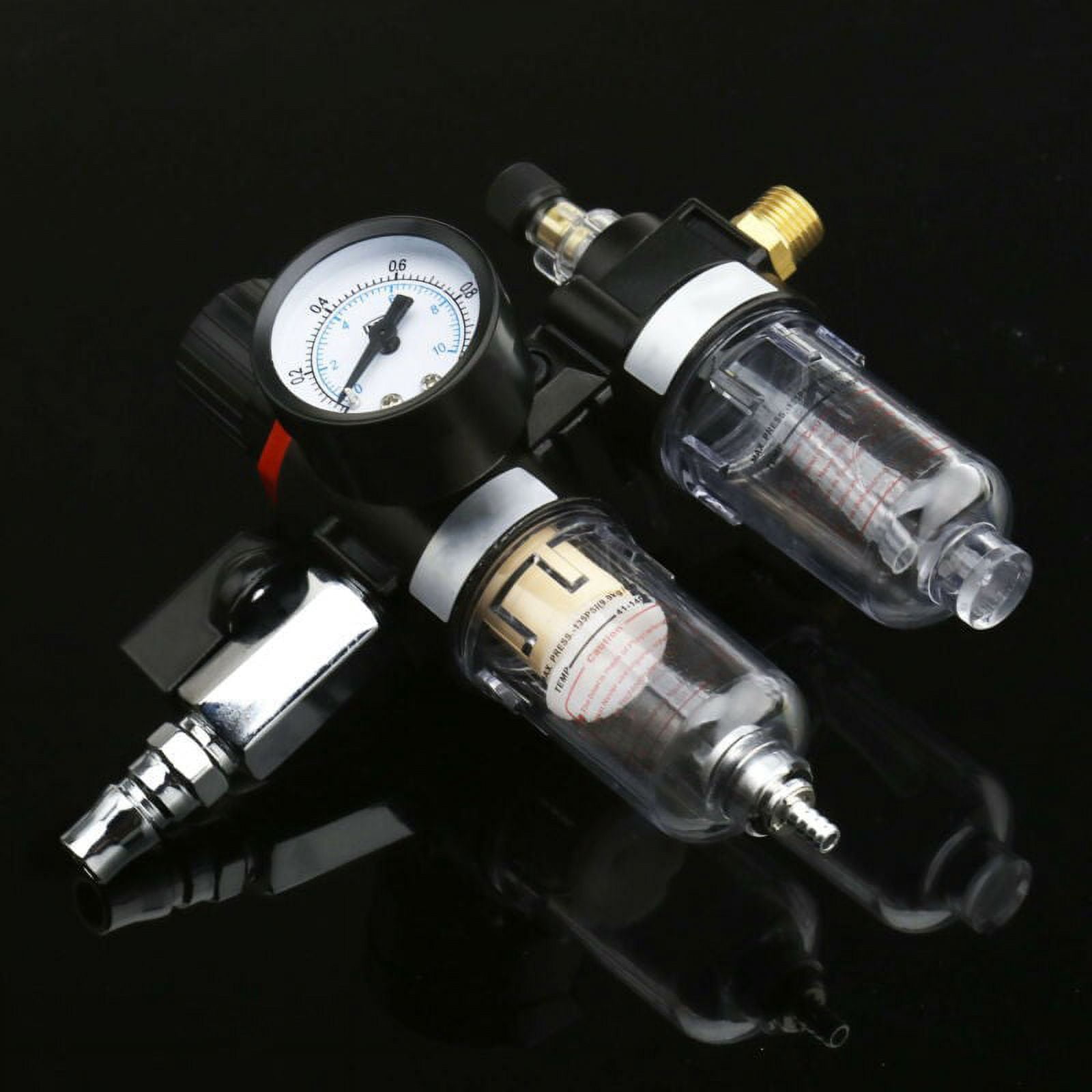 1/4Air Pressure Regulator Oil/Water Separator Trap Filter Airbrush