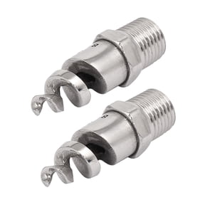 Uxcell 1/4BSP Male Thread 316L Stainless Steel Spiral Cone Atomized Nozzle 2Pcs
